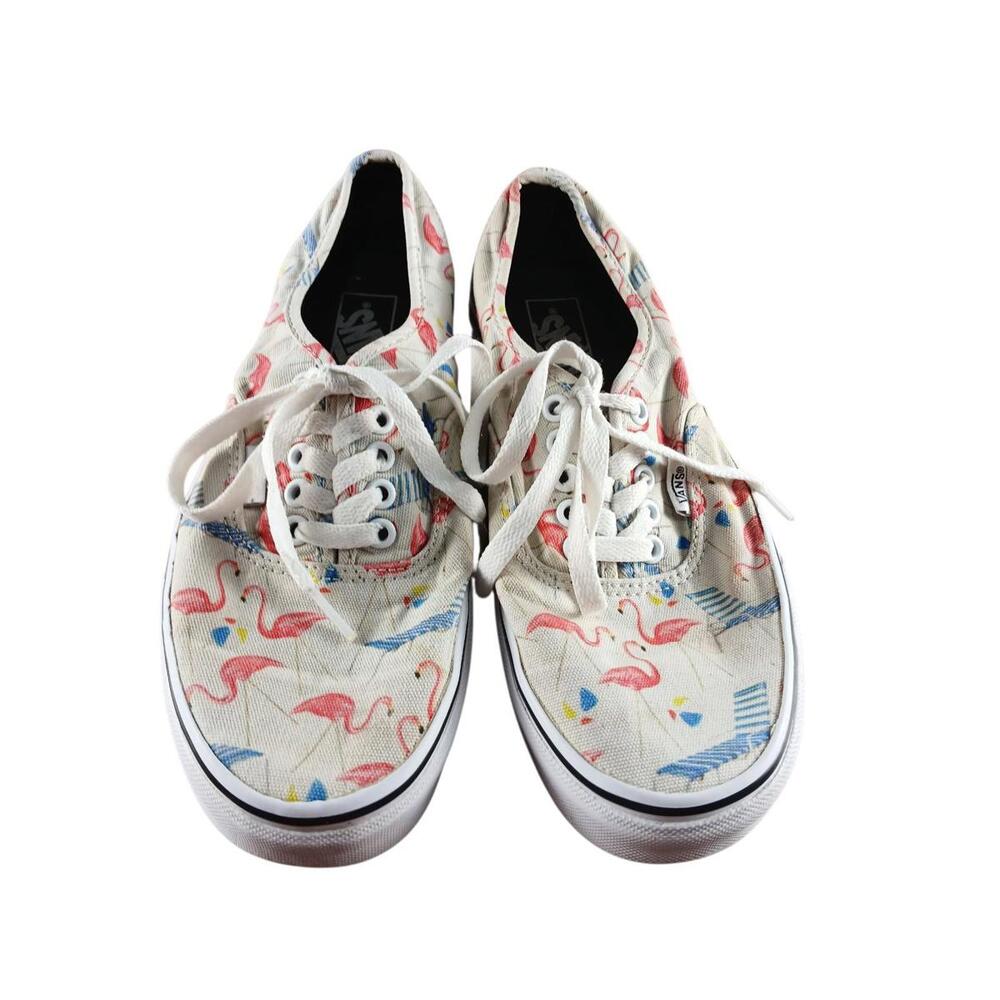Vans Flamingo Pink & Beige Shoes Unisex Women 9 Men 7.5
